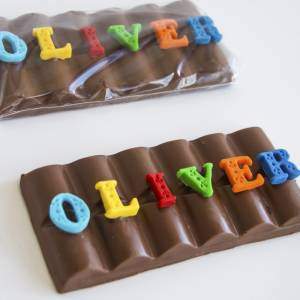 Barrinha de chocolate personalizada